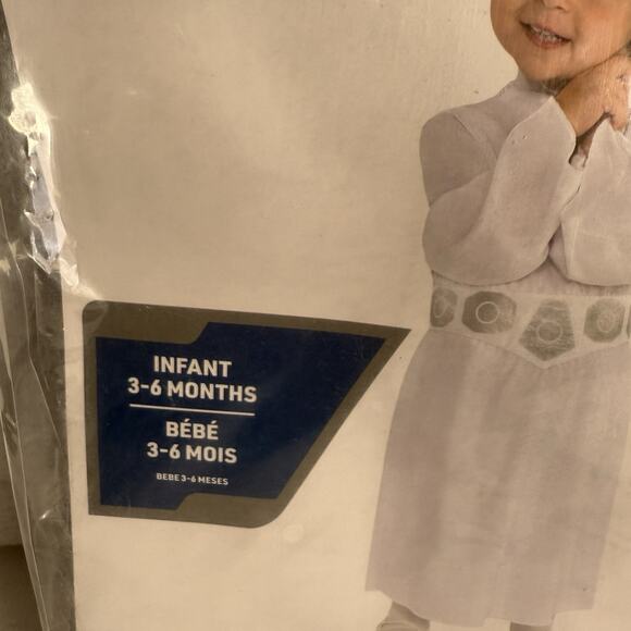 Star Wars Princess Leia Infant Costume - White and Brown - Picture 2 of 5